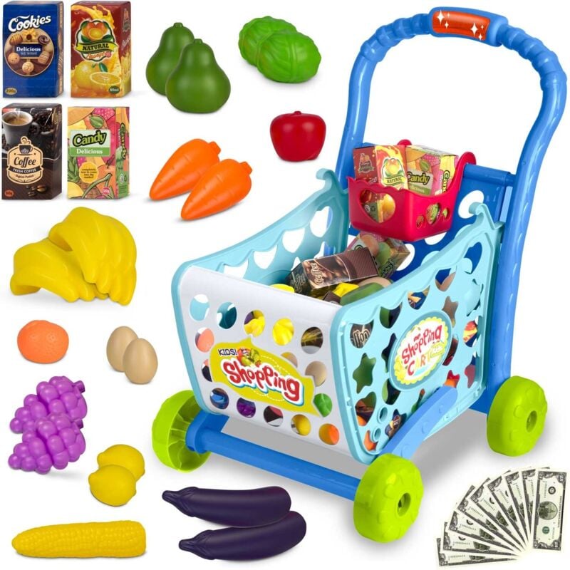 foto del prodotto carrello della spesa ricokids 773400 blu