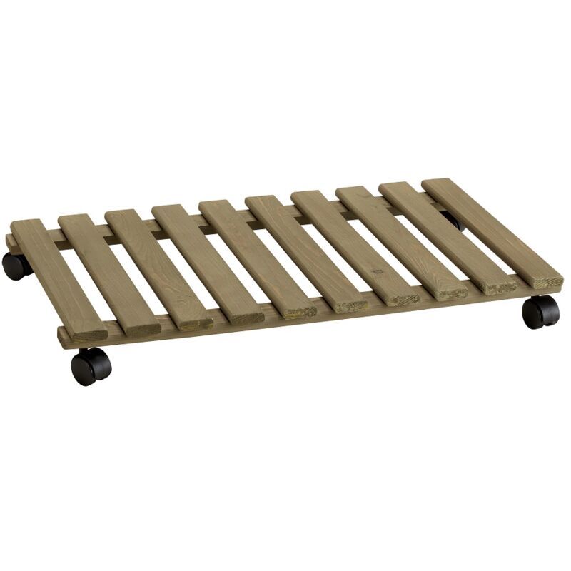 foto del prodotto carrello di legno portatutto dim. 70x40 cm color tortora