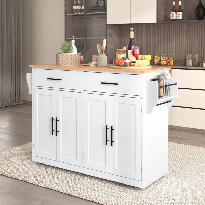 foto del prodotto carrello di servizio con piano pieghevole, 120x46 70 x91 cm, bianco, con ruote e gambe in legno intercambiabili, ideale per cucina e sala da pranzo