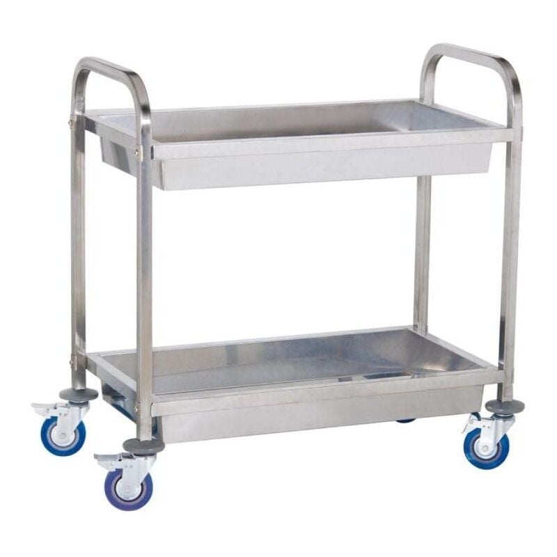 foto del prodotto carrello di servizio cucina professionale in acciaio inox 2 contenitori max 320 kg
