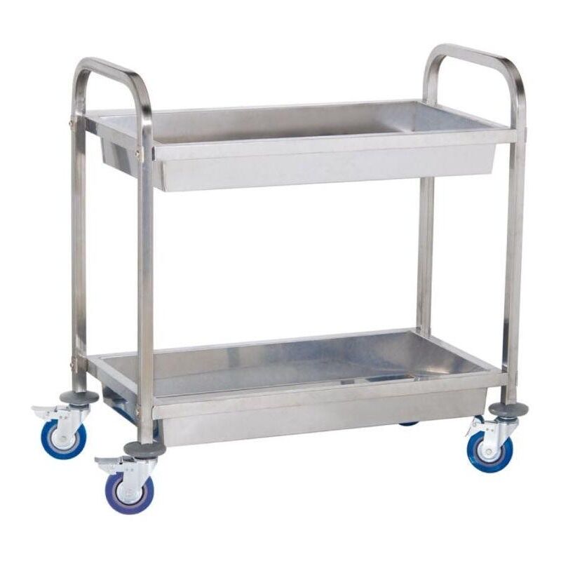 foto del prodotto carrello di servizio cucina professionale in acciaio inox 2 contenitori max 320 kg 3614114