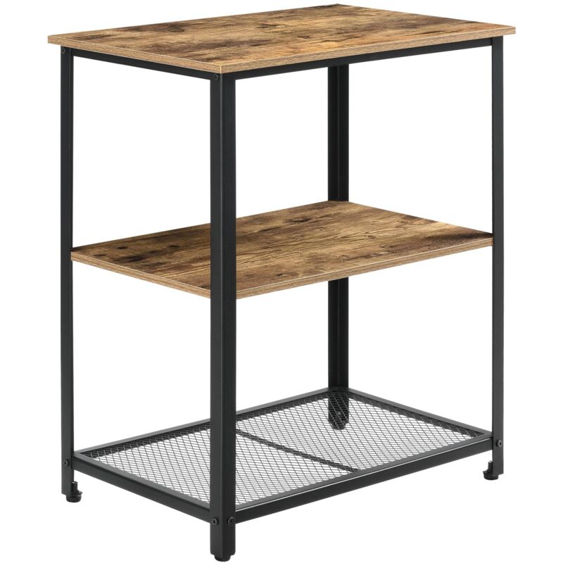foto del prodotto carrello di servizio da cucina carrello con ruote con rotelle con serratura metallo plastica 76,5 x 60 x 40 cm legno scuro nero 030005008