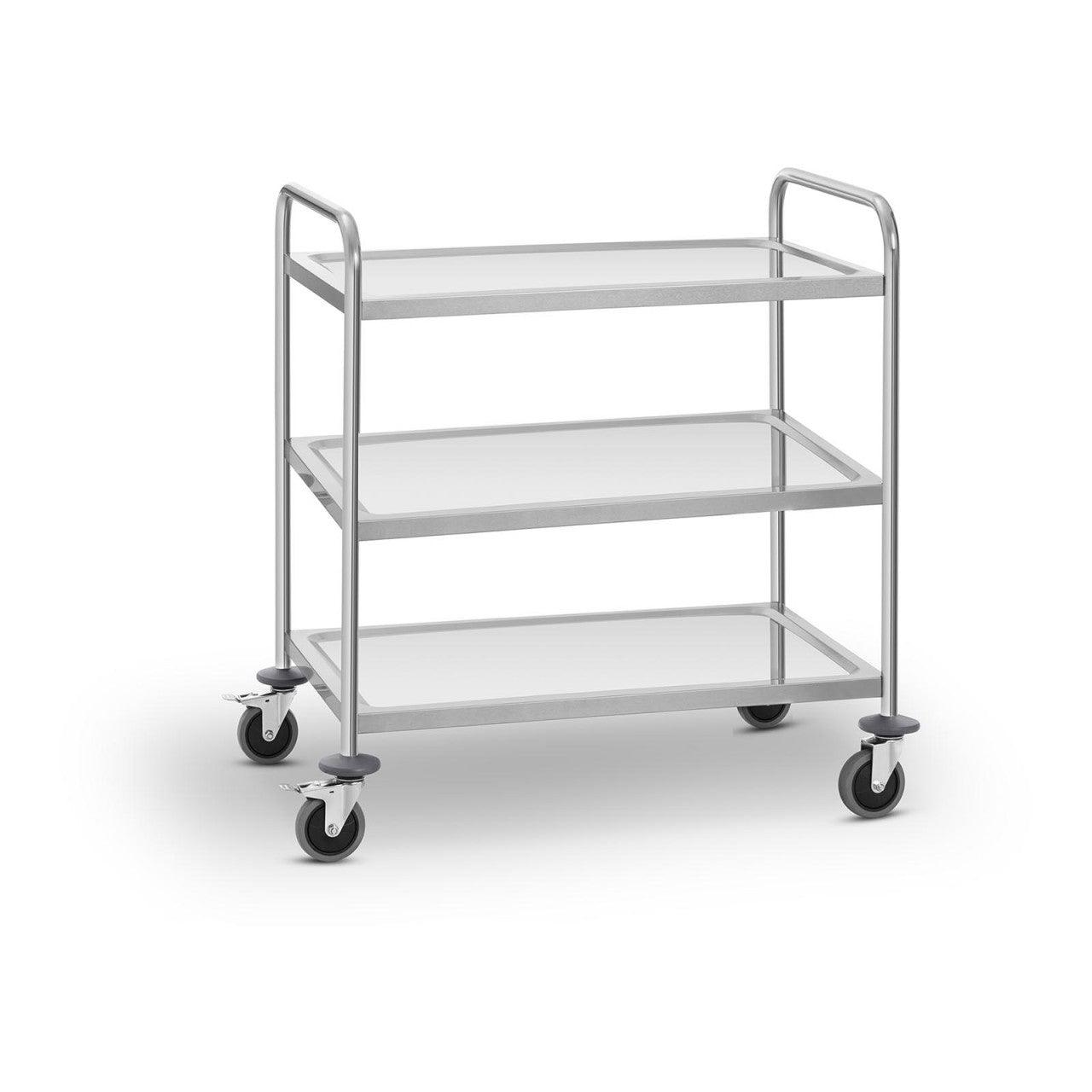 foto del prodotto carrello di servizio in acciaio inox 3 vassoi 150 kg 14 0000952