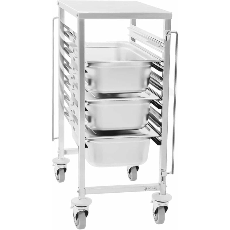 foto del prodotto carrello di trasporto per un massimo di 6 contenitori in acciaio inox gn 1 1