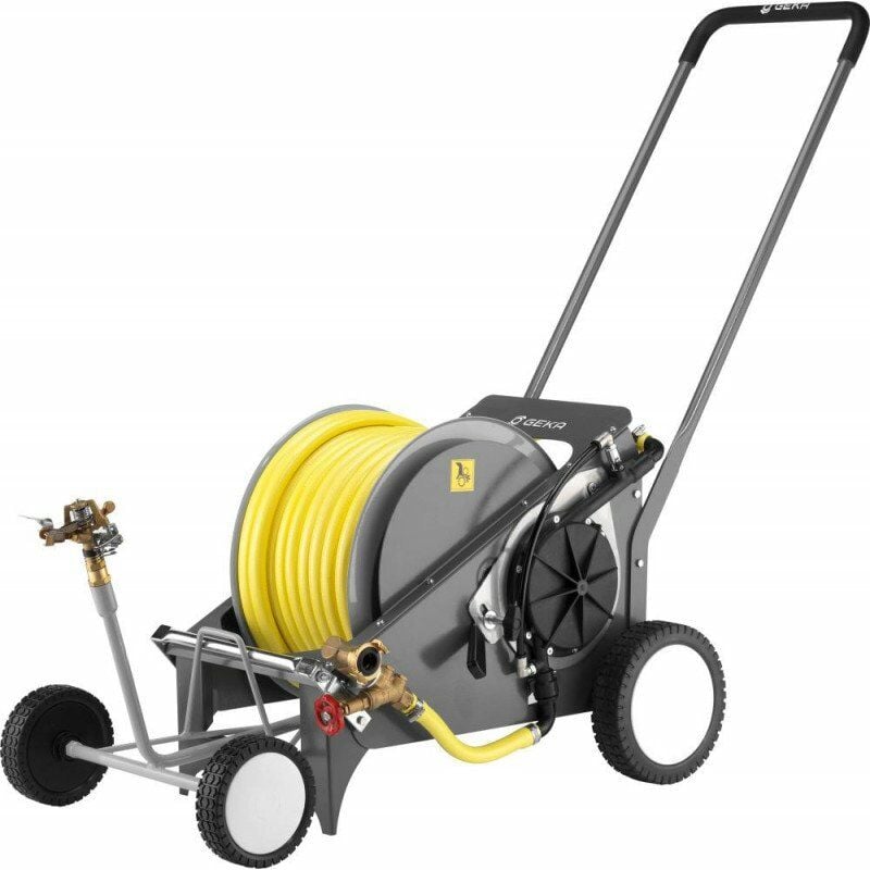 foto del prodotto carrello irrigatore rw40 con irrigatore flessibile 40m 5 8 v80 geka plus