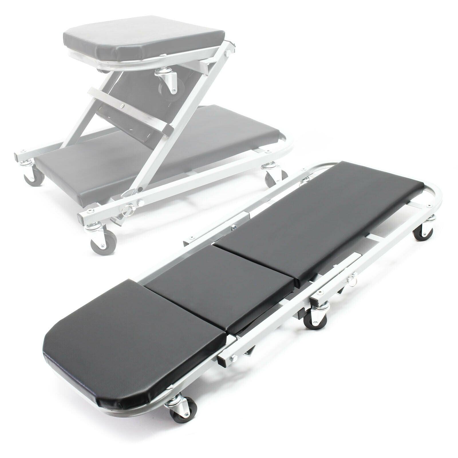 foto del prodotto carrello ispezione meccanica garage officina 2 1 posti max 150 kg 16 0000767