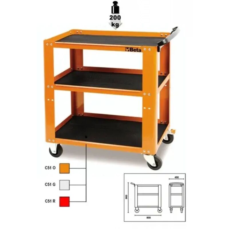 foto del prodotto carrello light beta c51 grey