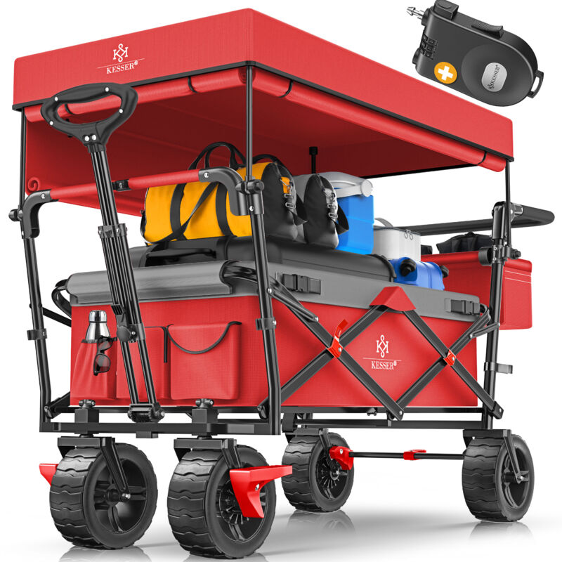 foto del prodotto carrello manuale pieghevole gt9000 carrello a mano con tetto carrello di trasporto incl. 2x sistema di cinghie a 3 punti pieghevole fino a 80 kg
