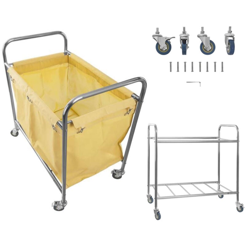 foto del prodotto carrello per biancheria sporca, acciaio inox, 250 l