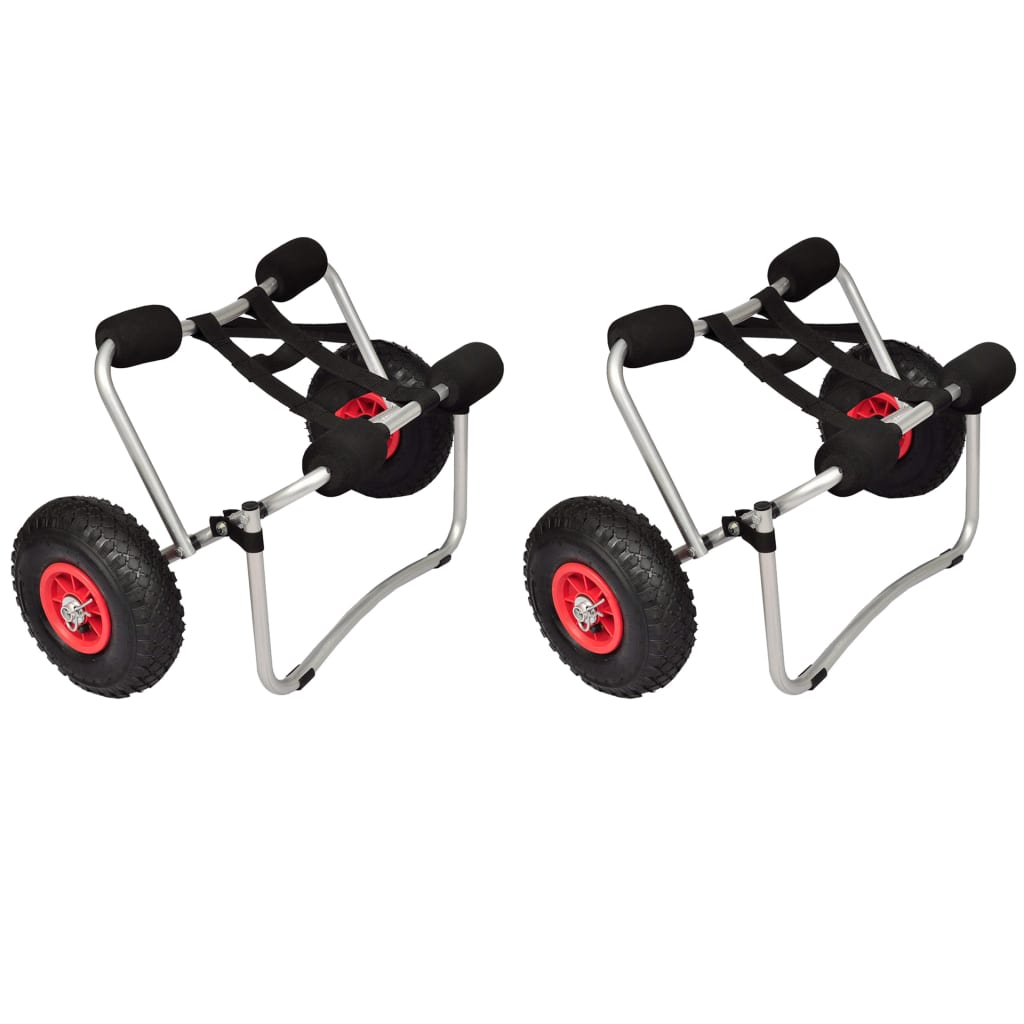 foto del prodotto carrello per kayak 2 pz alluminio vidaxl