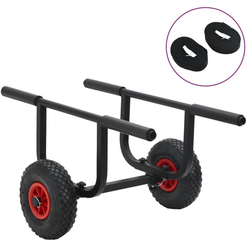 foto del prodotto carrello per kayak 90 kg in alluminio vidaxl
