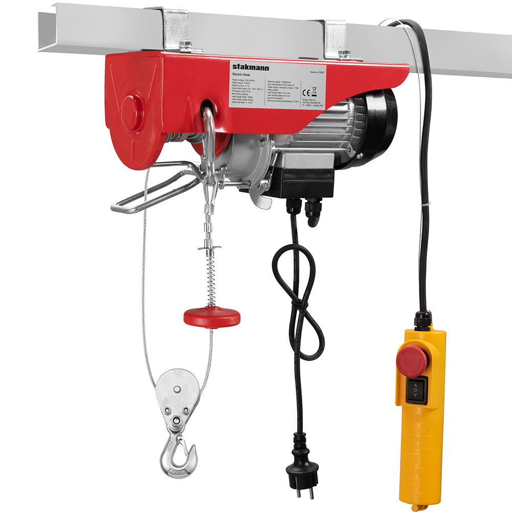 foto del prodotto carrello per paranco elettrico 200/400 kg argano montacarico verricello sollevatore carico