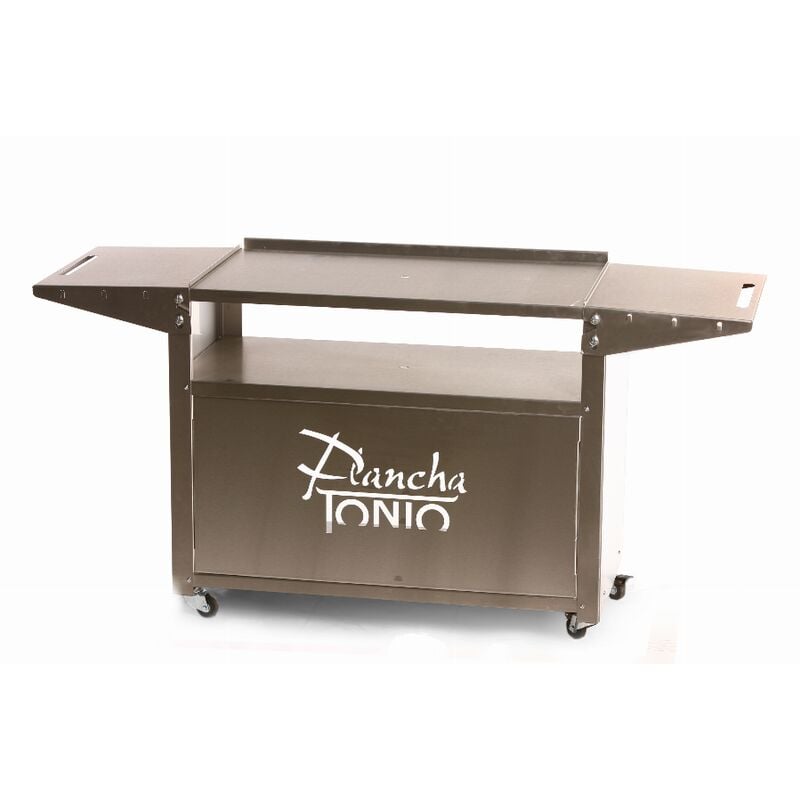 foto del prodotto carrello per piastra a 2 o 3 fuochi tutto in acciaio inox chi005