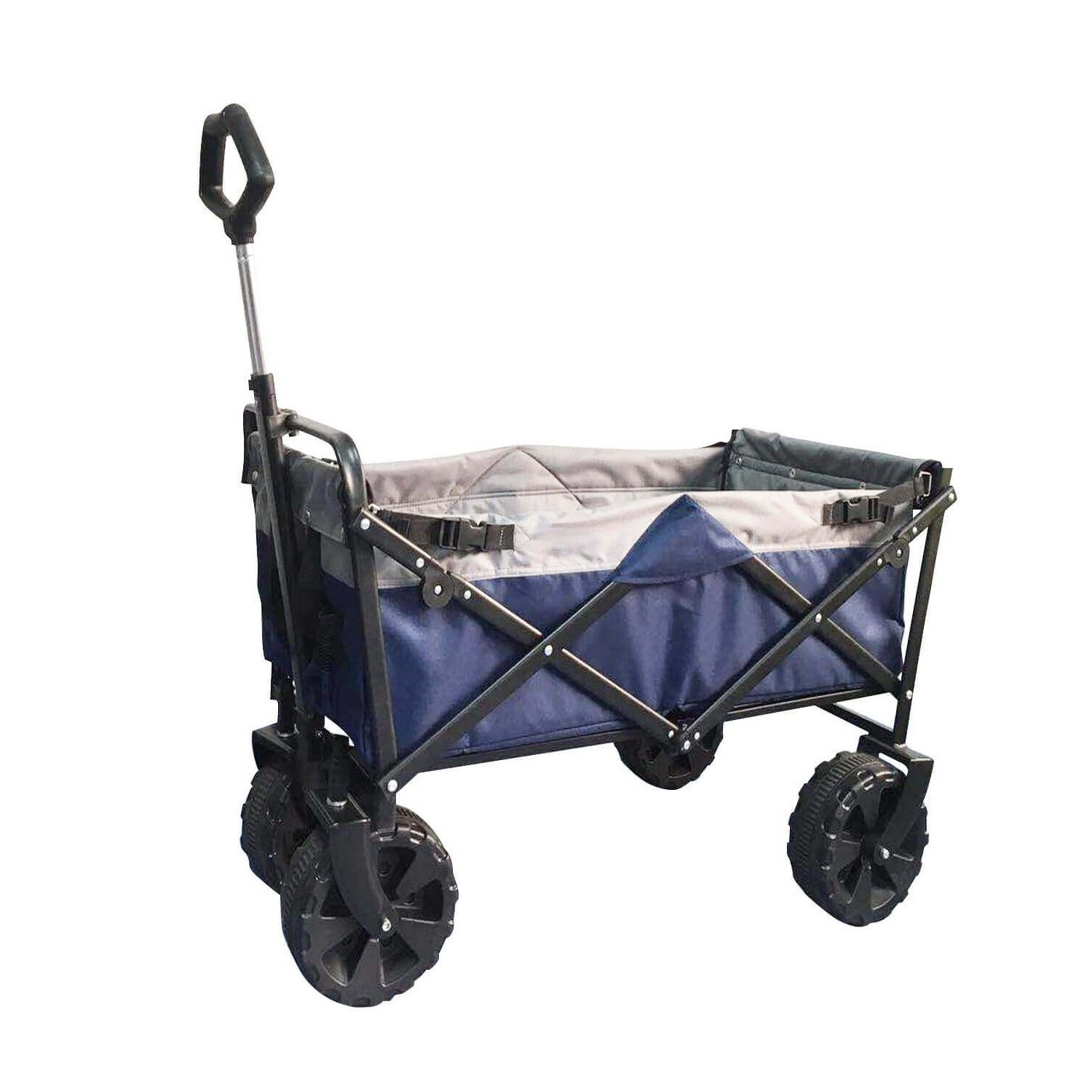 foto del prodotto carrello pieghevole blu grigio in metallo mod. pacific