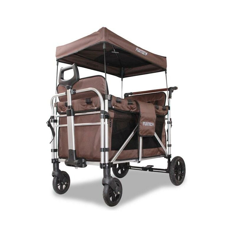 foto del prodotto carrello pieghevole fuxtec ctxl900 l originale 4 posti carretto a mano trasporto marrone
