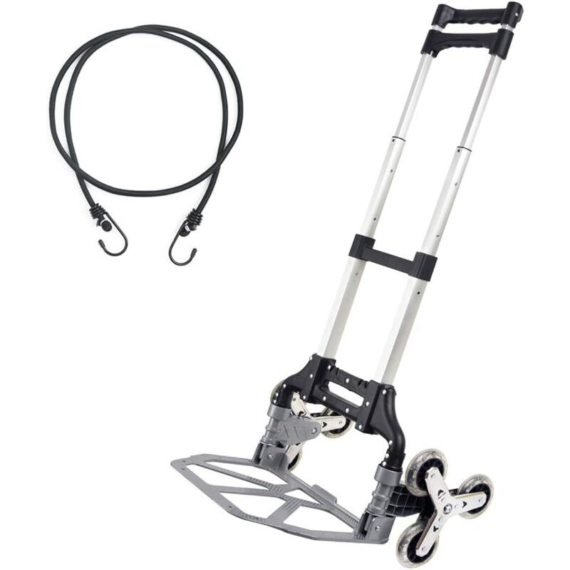 foto del prodotto carrello pieghevole in alluminio con cuscinetti antiscivolo - ruote con battistrada morbido - con corde di espansione - tonysa