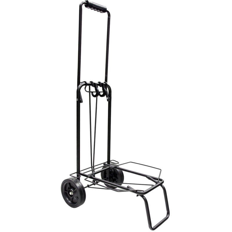 foto del prodotto carrello pieghevole in metallo de carico portabagagli con corda elastica 93,5x33x44 cm. carrello de trasporto 50 kg.