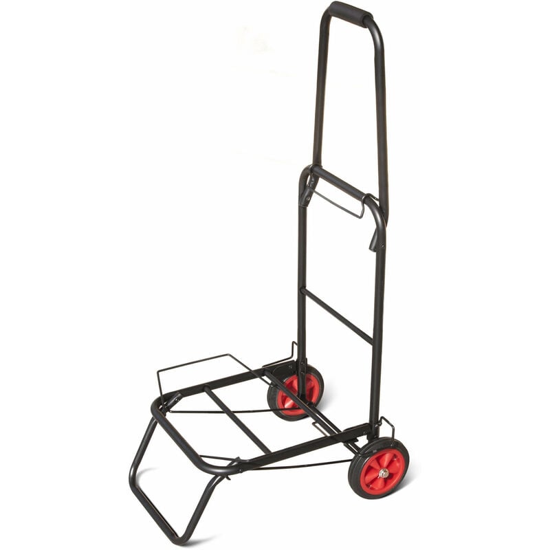 foto del prodotto carrello pieghevole portapacchi in acciaio con ruote in gomma