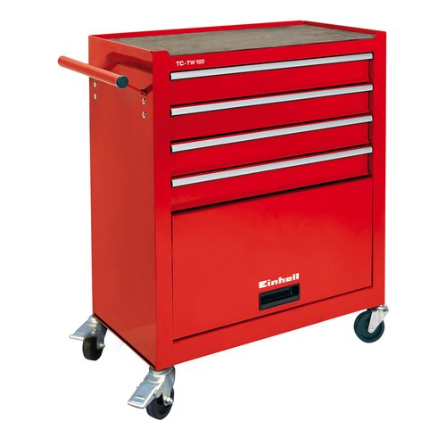 foto del prodotto carrello porta attrezzi einhell 4510170 tc tw 100 4 cassetti rosso