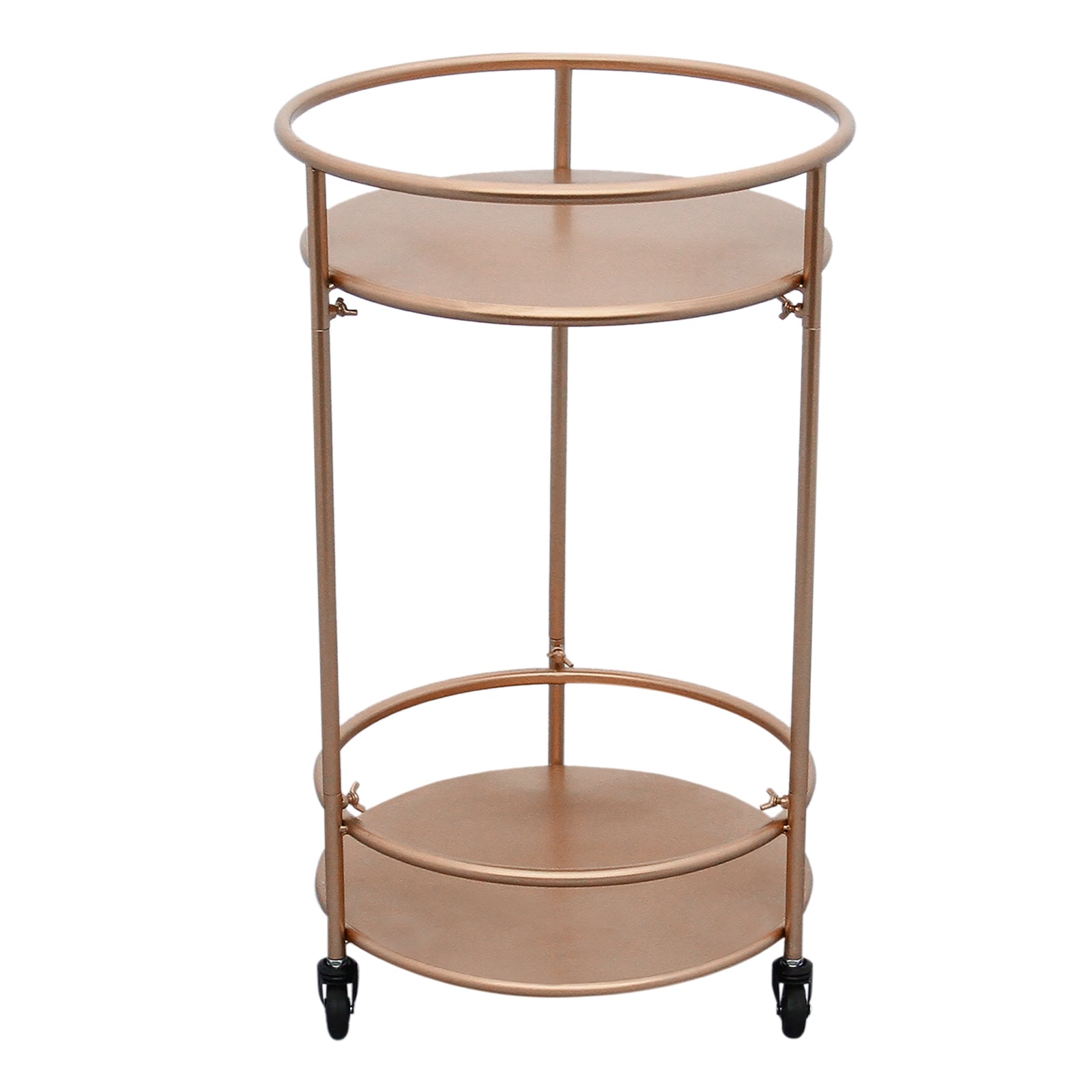 foto del prodotto carrello porta bevande da bar trolley da cocktail per salotto bar ristoranti telaio in ferro finitura in colori metallici dorati piccolo oro rosato