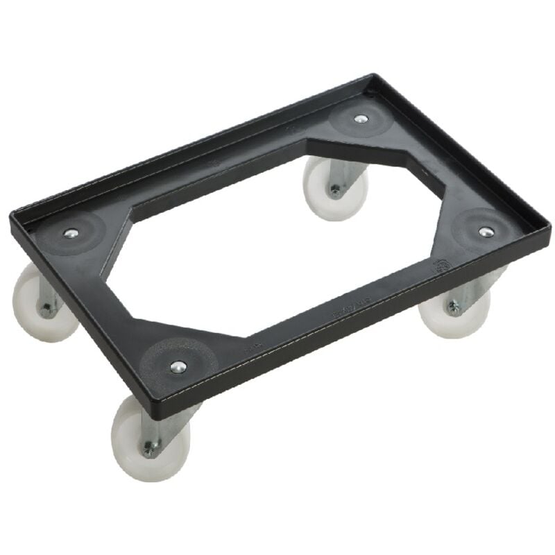 foto del prodotto carrello porta cassette portata 250 kg impasto pizza pizzeria panette cm 60x40 con ruote box service certificato al contatto alimentare