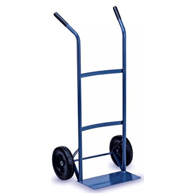 foto del prodotto carrello porta pacchi in metallo verniciato colore blu, portata massima 80 kg