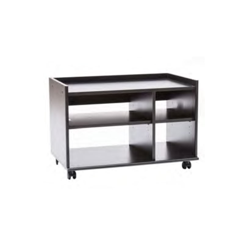 foto del prodotto carrello porta tv nero con 4 scomparti 74x44xh.49 cm