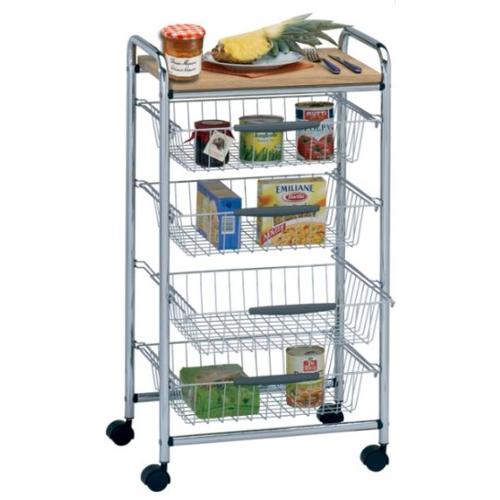 foto del prodotto carrello porta vivande artex 10.50.04 elegance 4 cromo