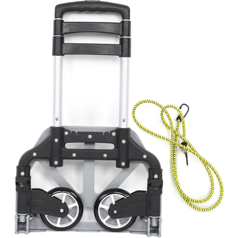 foto del prodotto carrello portabagagli in alluminio compatto pieghevole da 80 kg per carichi pesanti, pieghevole eosnow
