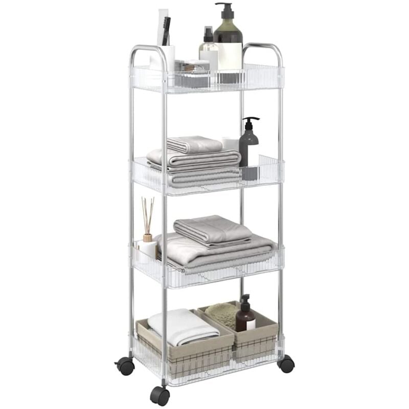 foto del prodotto carrello portaoggetti a 4 livelli 37x28x95 cm in acrilico vidaxl