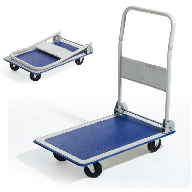 foto del prodotto carrello portapacchi con manico pieghevole pianale valigie sacchi 150 kg