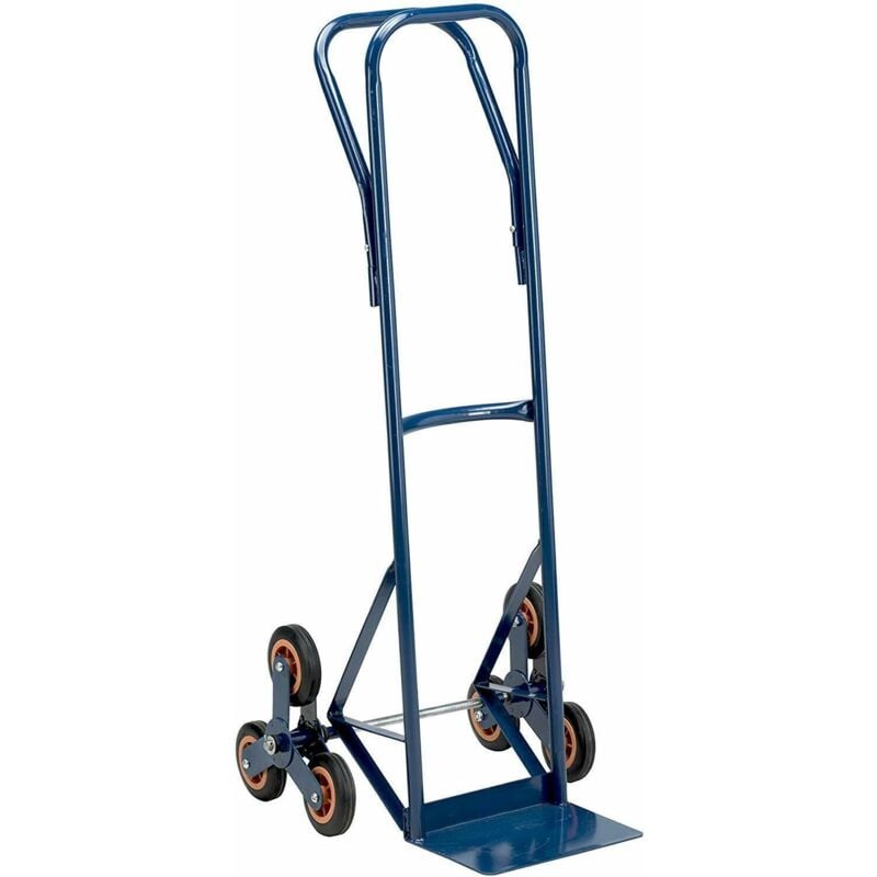 foto del prodotto carrello portapacchi in acciaio per scale sistema rotante a sei ruote portata 120 kg