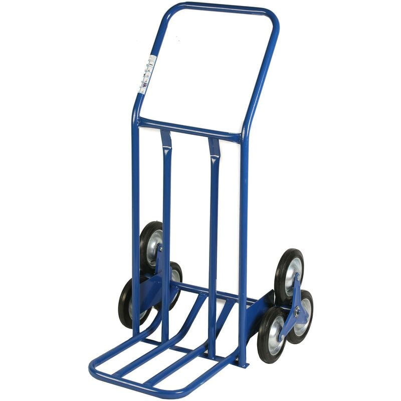 foto del prodotto carrello portapacchi per scale 120 kg in metallo tosini blu