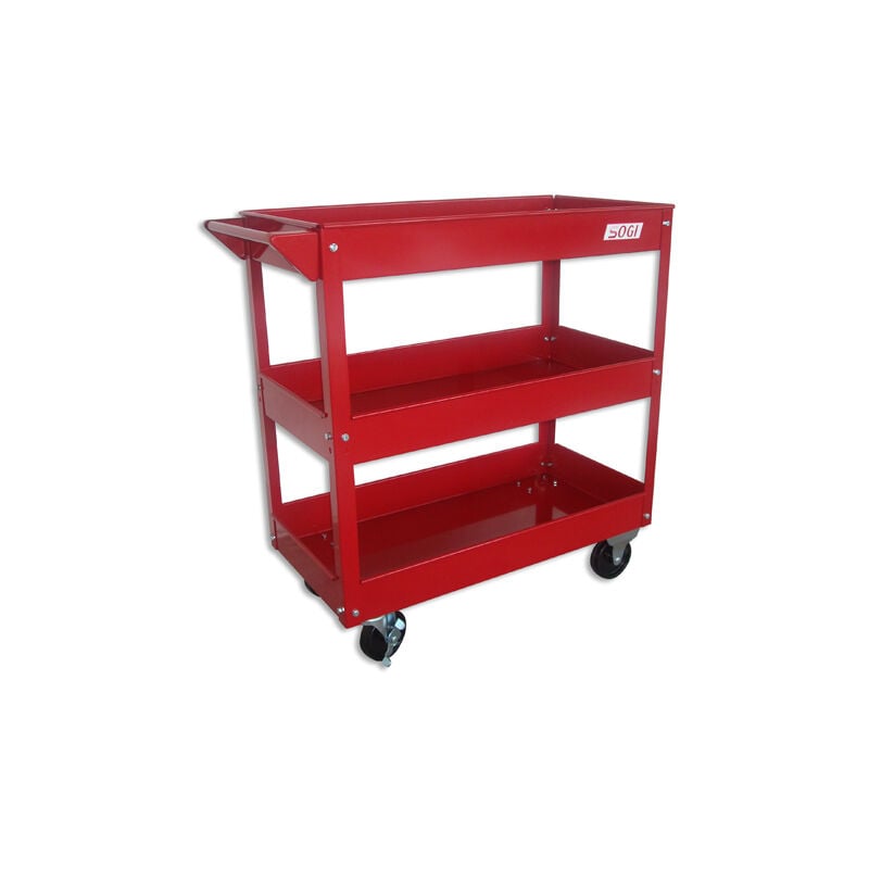 foto del prodotto carrello portautensili porta attrezzi 3 piani in metallo per officina sogi x2 09