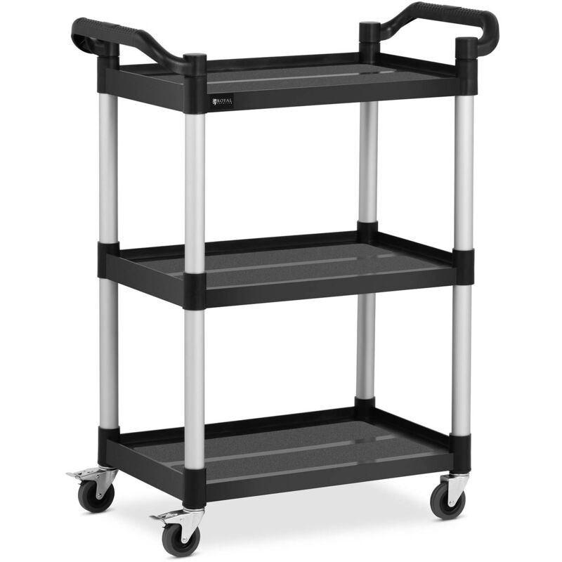 foto del prodotto carrello portavivande professionale da cucina plastica 3 ripiani 4 ruote fino a