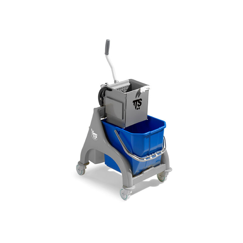 foto del prodotto carrello professionale per le pulizie nick grigio 25 lt con strizzatore o key