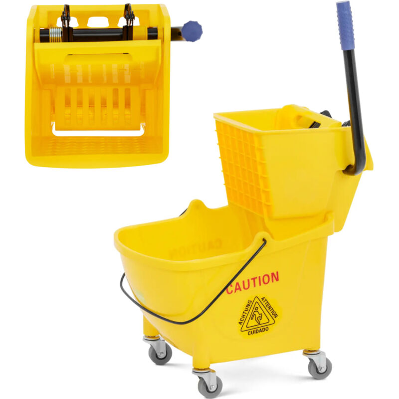 foto del prodotto carrello pulizia pavimenti con strizzatore, 24 litri