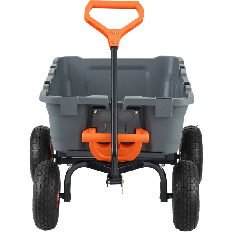 foto del prodotto carrello ribaltabile carro da giardino in poliestere con telaio in acciaio, capacit di 800 libbre, maniglia convertibile 2 in 1, carriola multiuso
