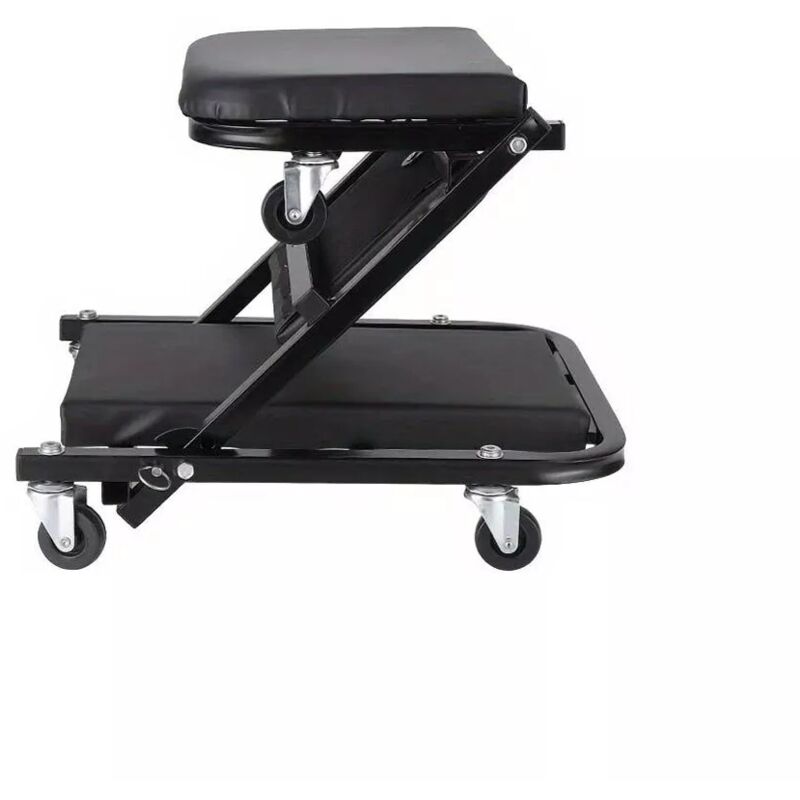 foto del prodotto carrello sgabello pieghevole 2 in 1 fino a 150 kg carrellino per officine garage