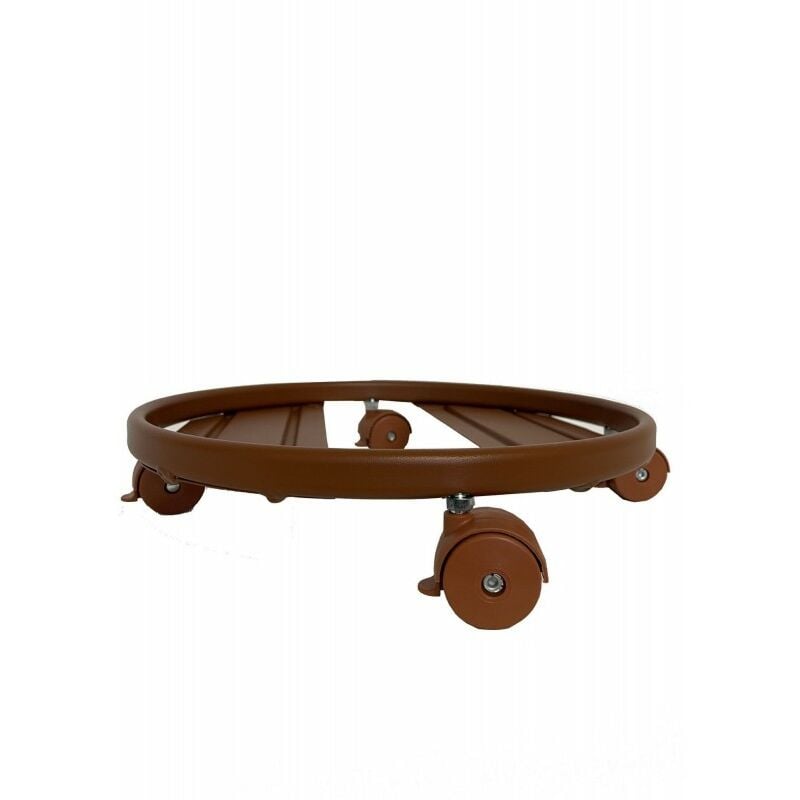 foto del prodotto carrello sottovaso tondo con ruote cm. 50 cotto