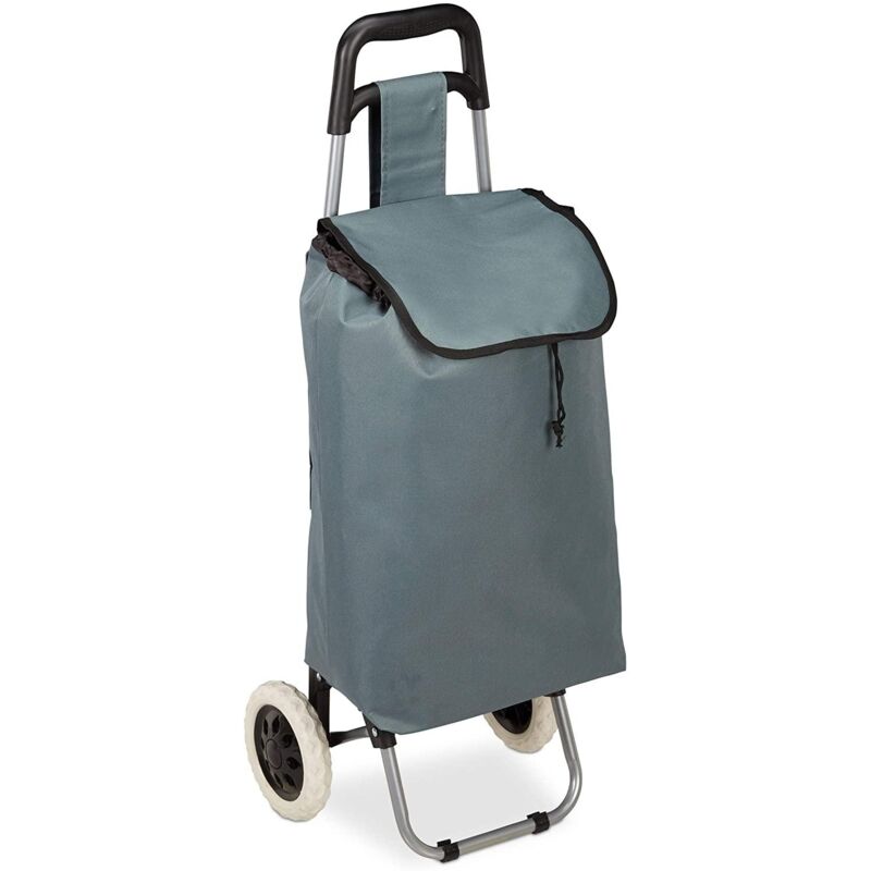 foto del prodotto carrello spesa pieghevole borsa estraibile carrello spesa 28 litri ruote grigie 130000707