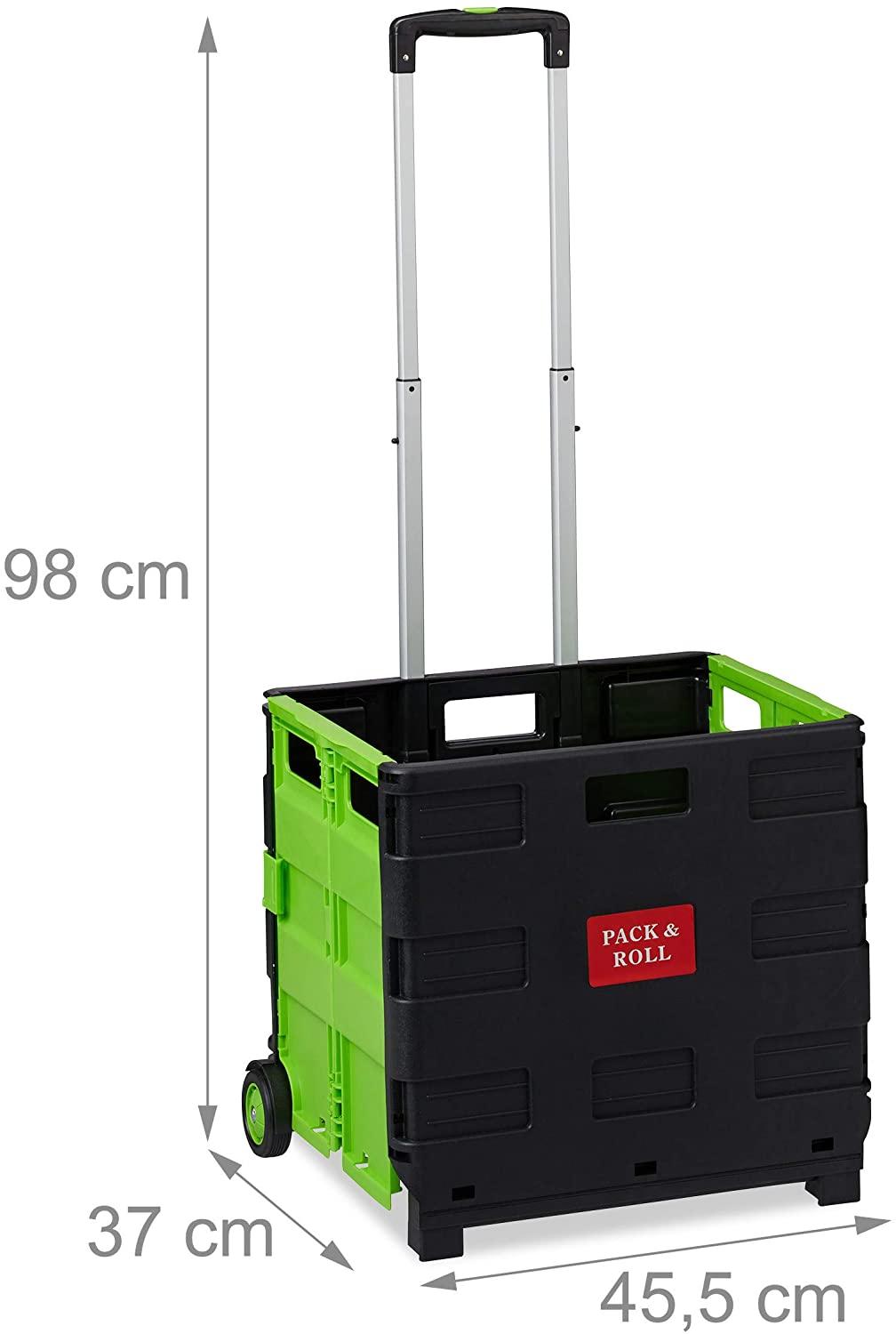 foto del prodotto carrello spesa pieghevole maniglia ruote in gomma 35 kg passeggino market alluminio plastica verde 13 0000708 2