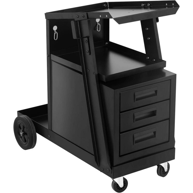 foto del prodotto carrello stazione di saldatura a 3 scomparti 75 kg nero 14 0006824