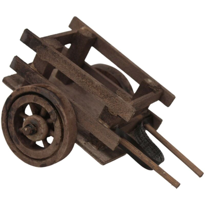 foto del prodotto carretto 7,5x9,5x5 cm in legno per presepe 11473