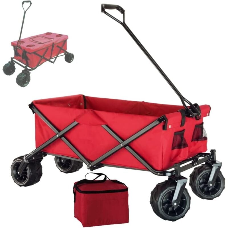 foto del prodotto carretto a mano carrello spiaggia carriola giardino campeggio rimorchio max 80kg ecovelo