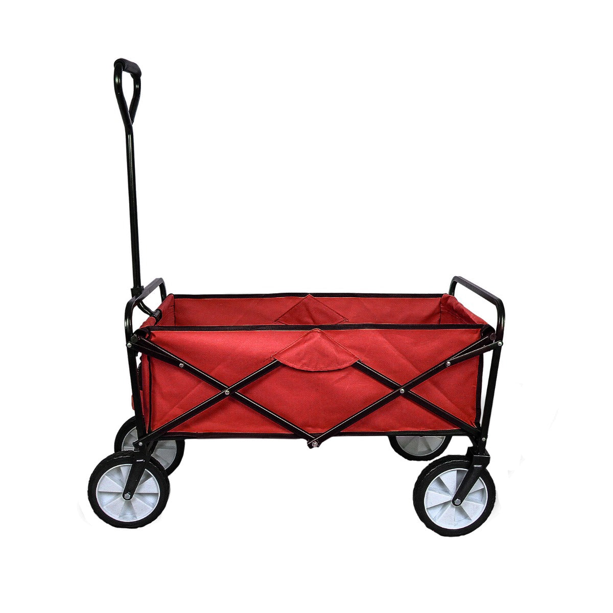 foto del prodotto carretto carrello giardinaggio pieghevole rimorchio carriola da giardino rosso