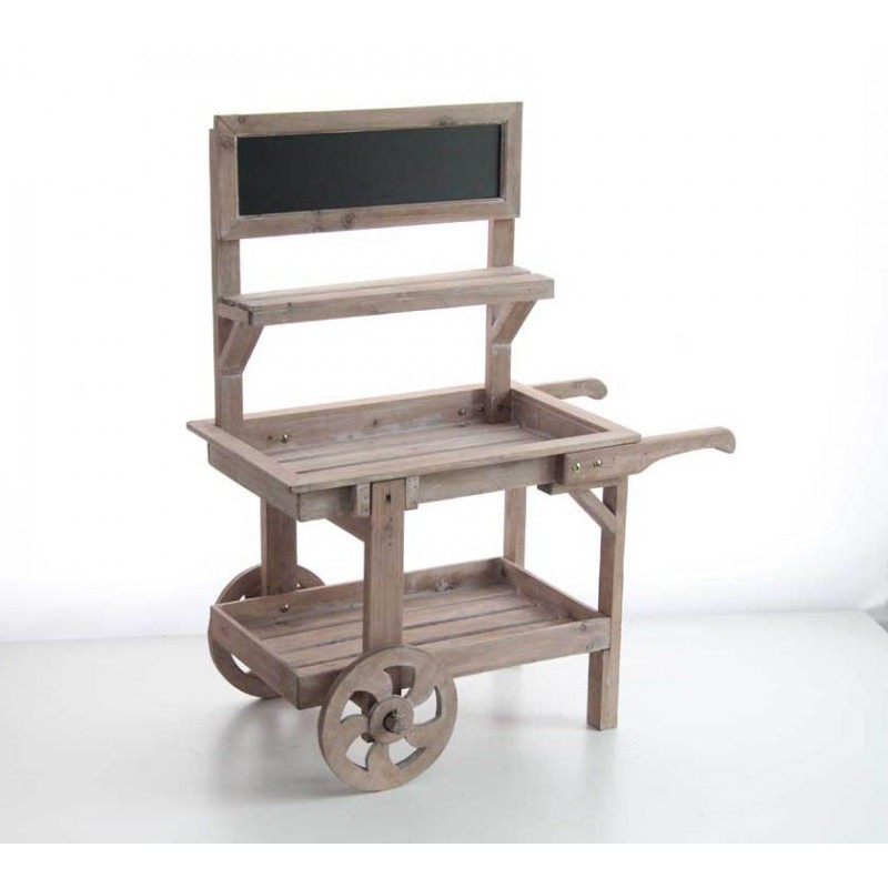 foto del prodotto carretto decorativo per vetrine addobbi con lavagna cm 87 x 47 x 109 h