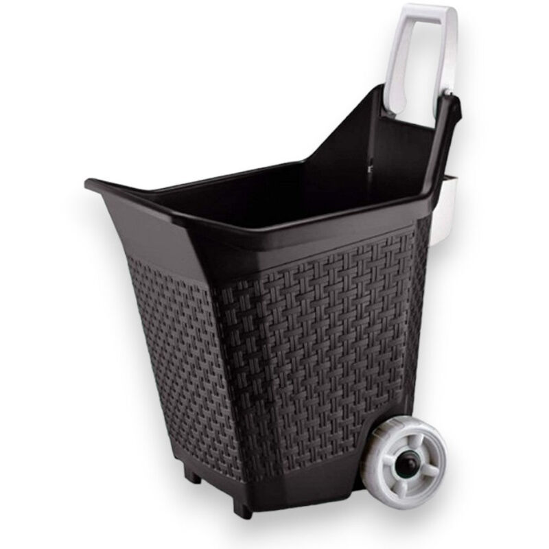 foto del prodotto carriola carrello multiuso kart per esterno giardino 59x50xh72 cm 76 lt cacao