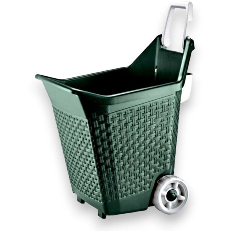 foto del prodotto carriola carrello multiuso kart per esterno giardino 59x50xh72 cm 76 lt muschio