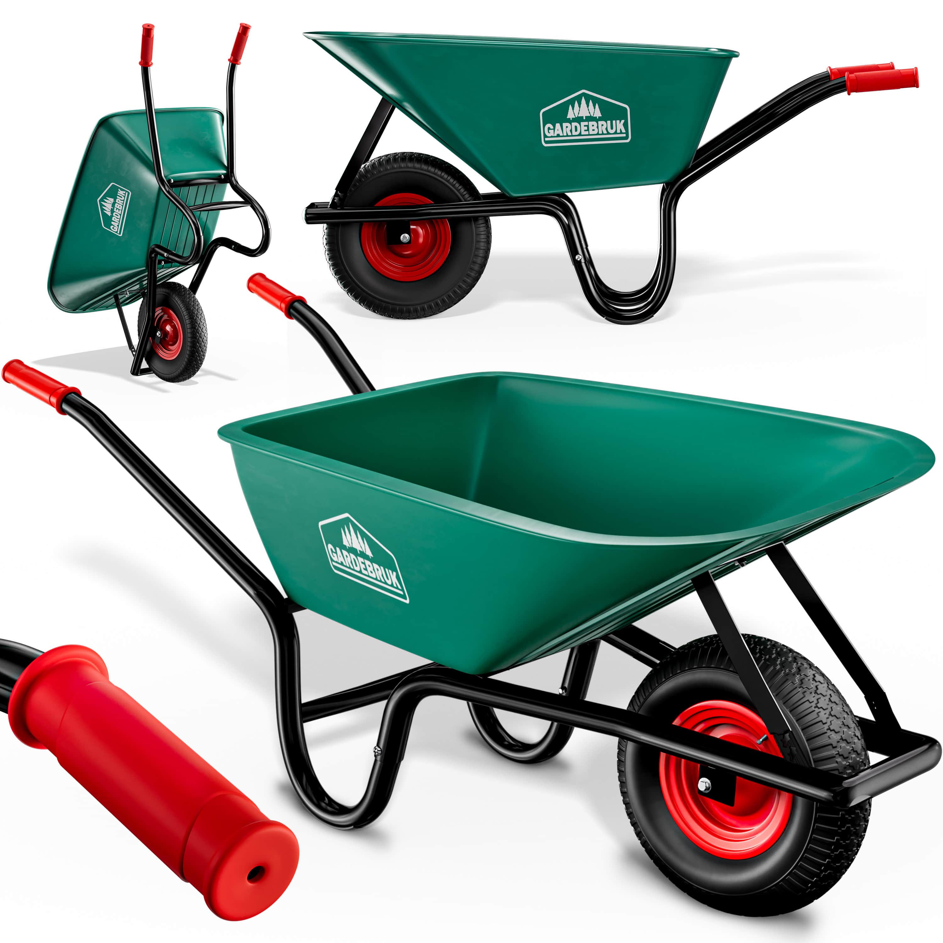 foto del prodotto carriola da giardino 100l pneumatici 40cm